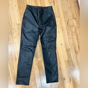 Black Free People Vegan Leather Pants